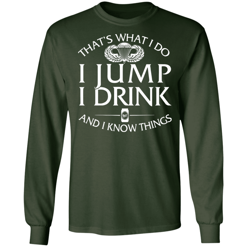 Basic Parachutist Badge I Jump Drink Shirt