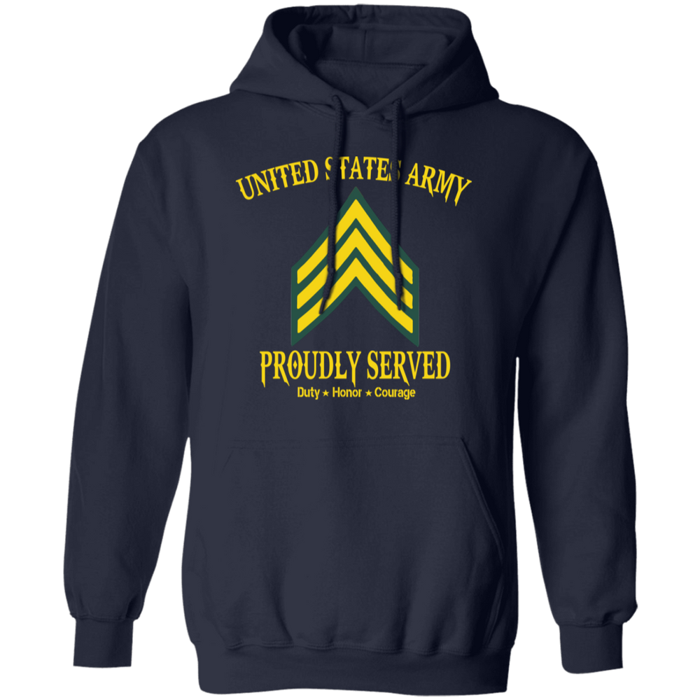US ARMY PROUDLY SERVED E5 SHIRT