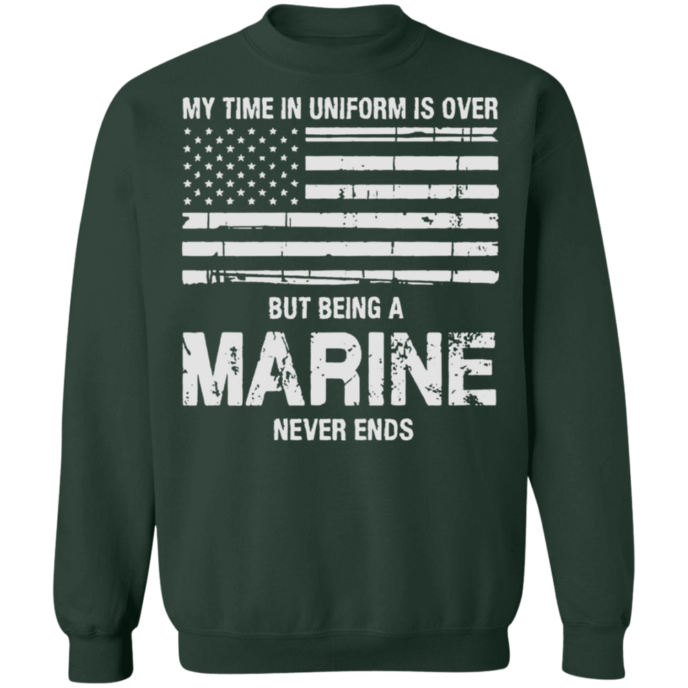 BEING AN MARINE NEVER ENDS SHIRT