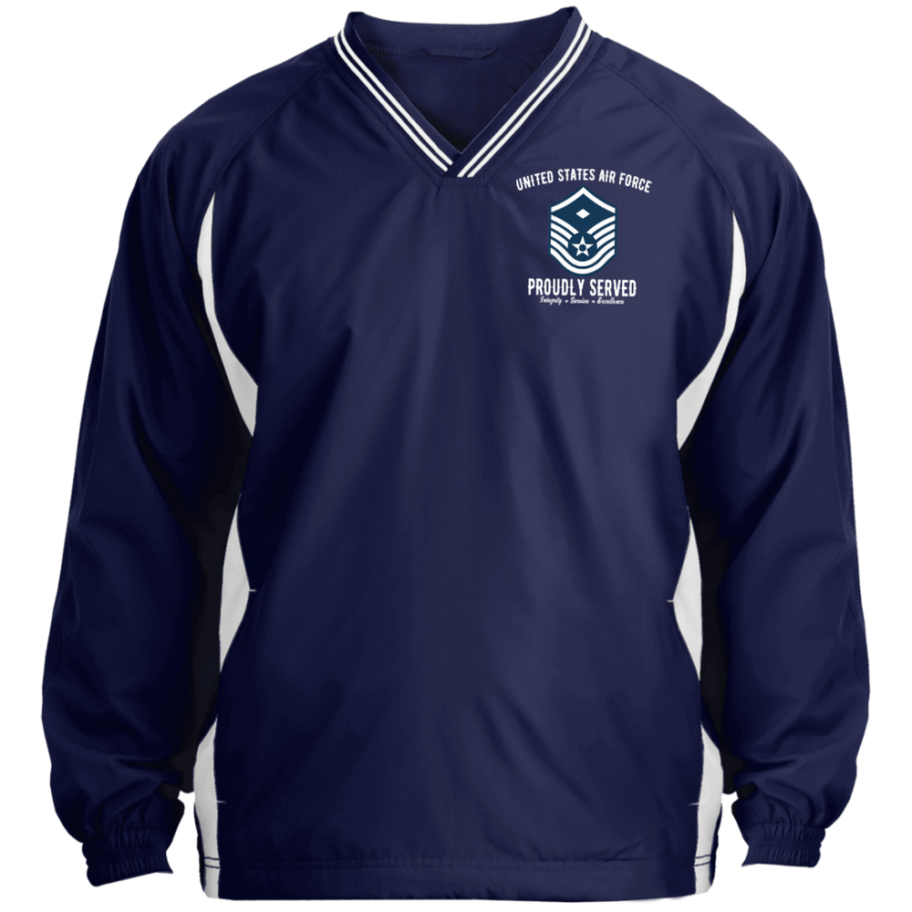 USAF RANK E7 1SG EMBROIDERED WINDSHIRT JACKET POLO