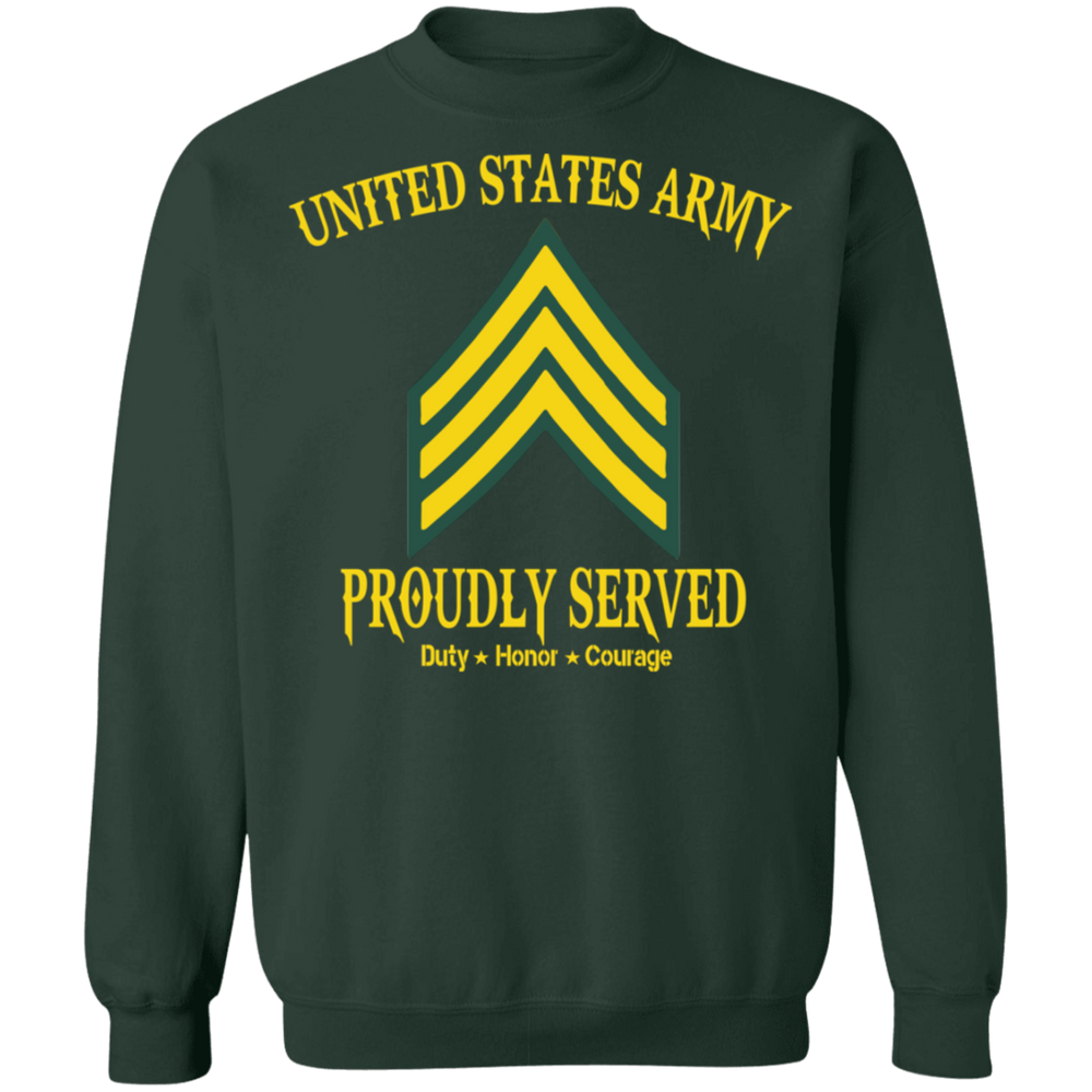 US ARMY PROUDLY SERVED E5 SHIRT