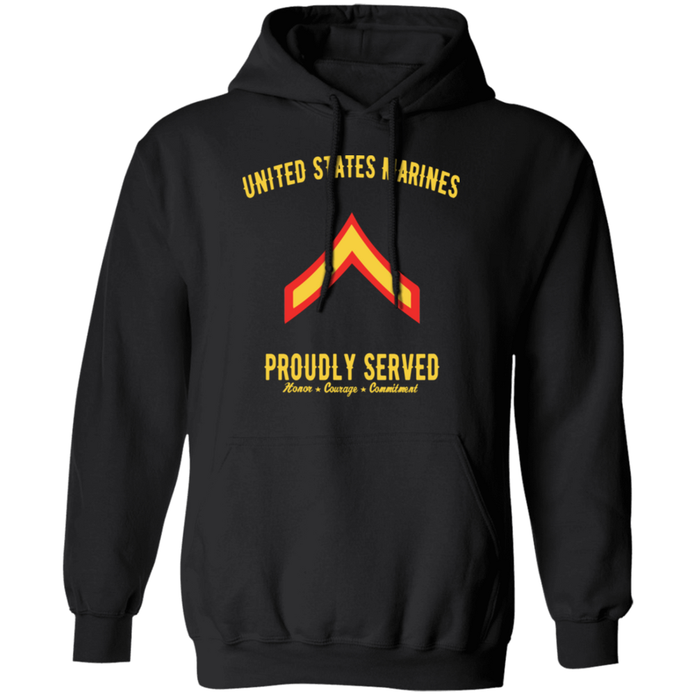 US MARINE PROUDLY SERVED E2 SHIRT