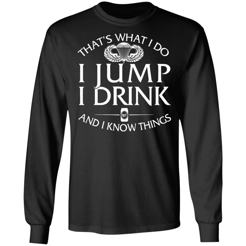 Basic Parachutist Badge I Jump Drink Shirt