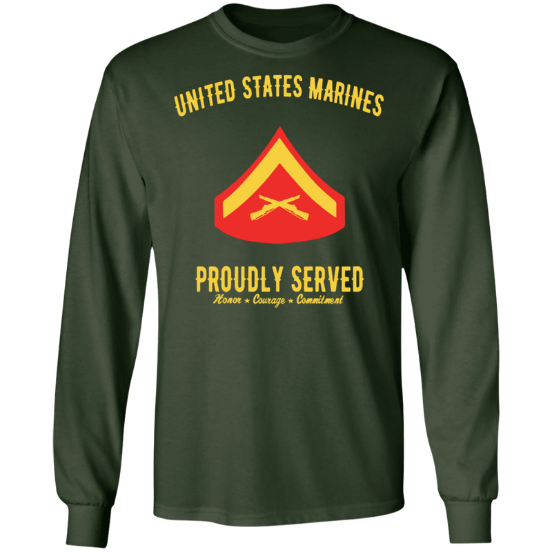 USMC CORPORAL E-3 PROUDLY SERVED SHIRT