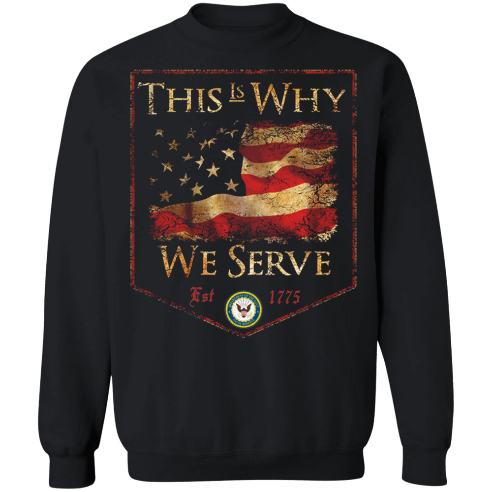 NAVY THIS IS WHY WE SERVED SHIRT