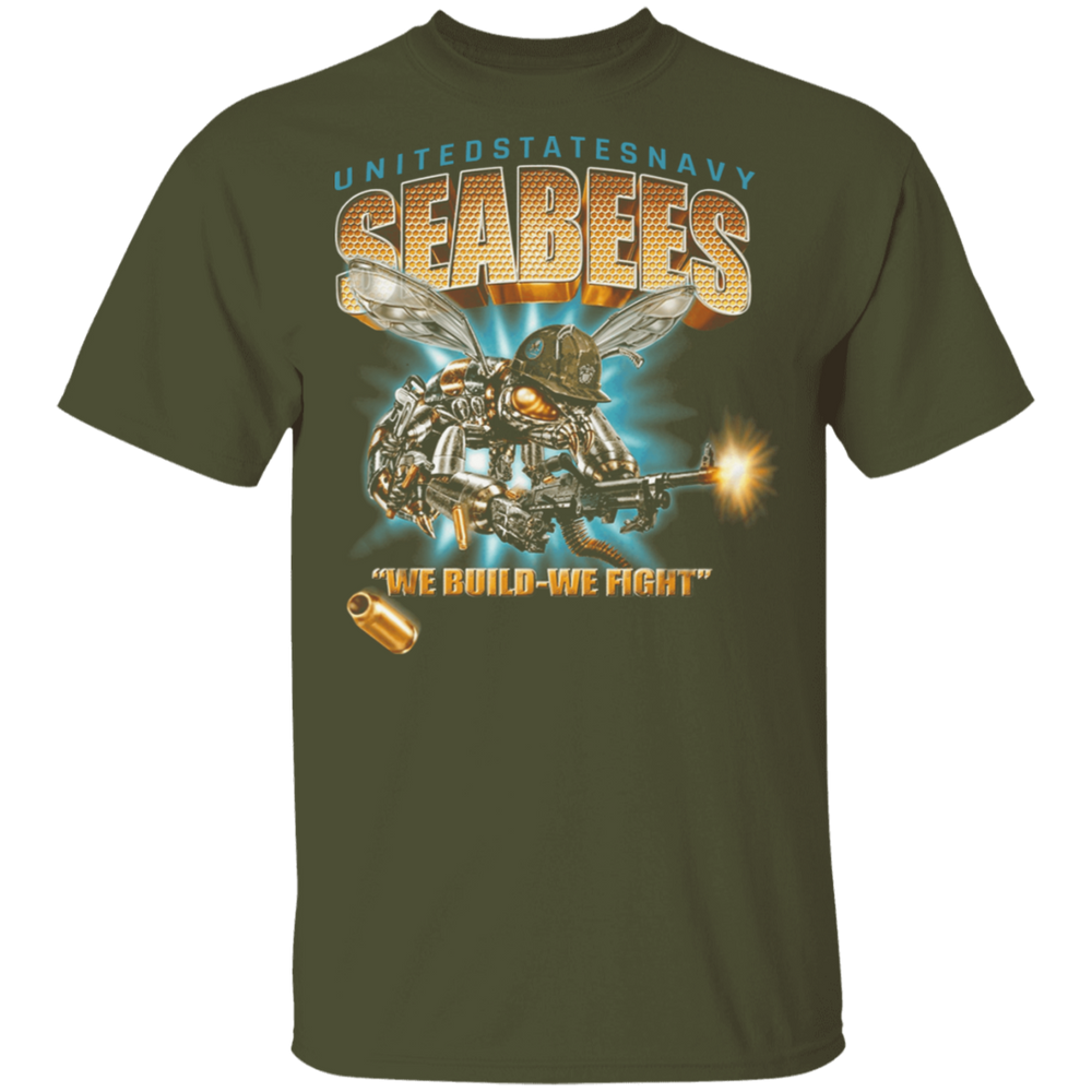 USN SEABEES WE BUILD WE FIGHT SHIRT
