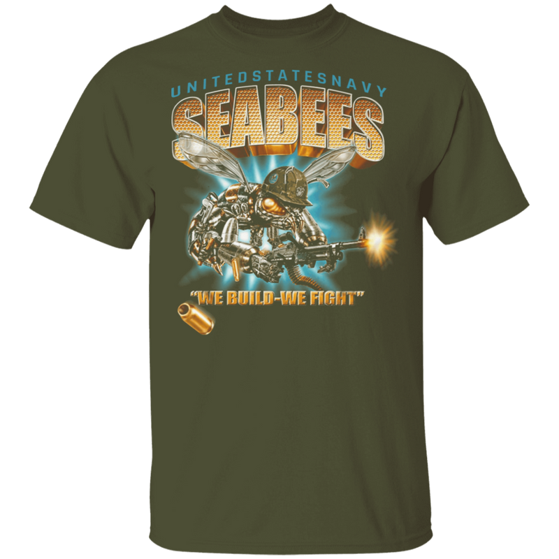 USN SEABEES WE BUILD WE FIGHT SHIRT
