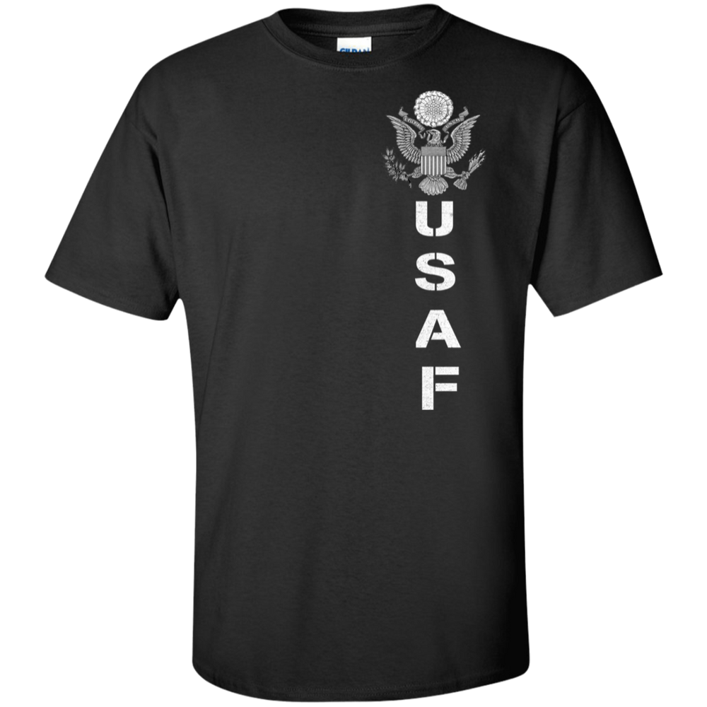 USAF LOGO ON LEFT SHIRT