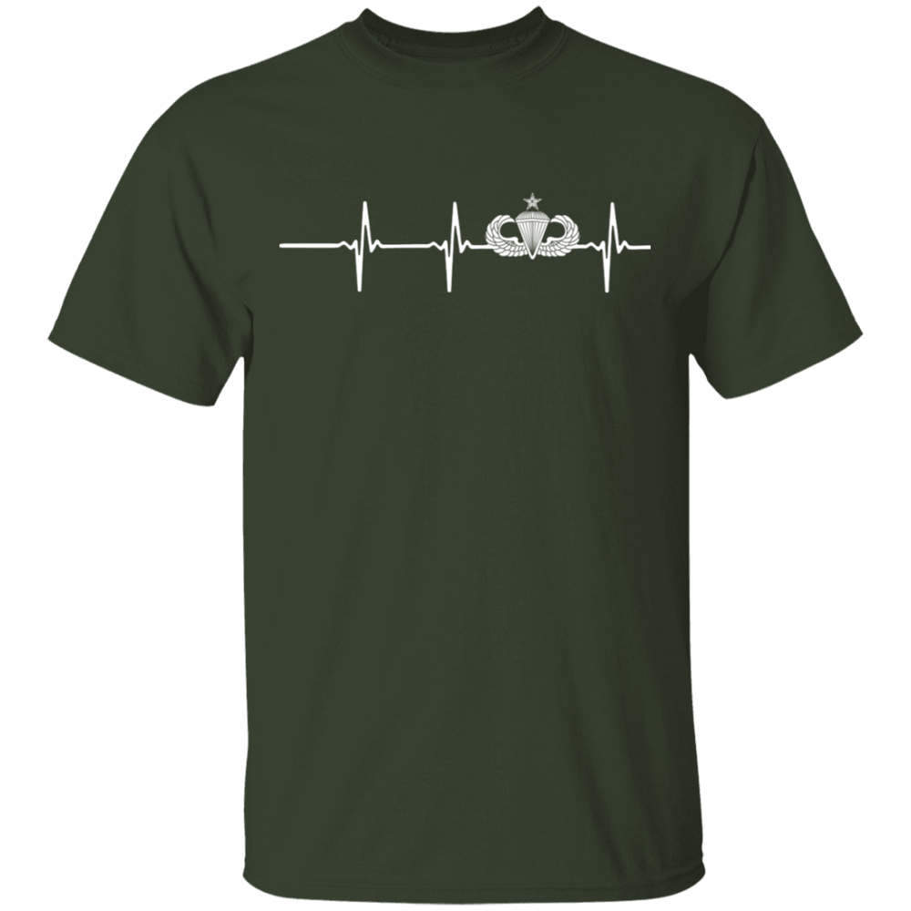 Senior Parachutist Badge Heartbeat Shirt
