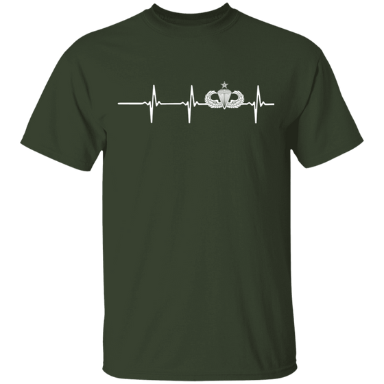 Senior Parachutist Badge Heartbeat Shirt