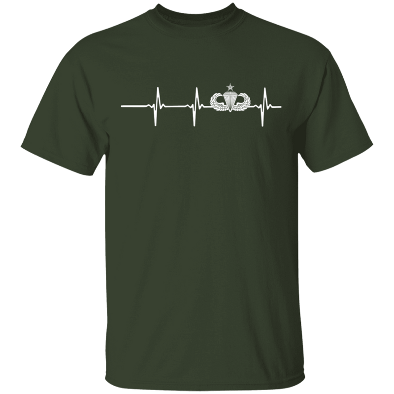 Senior Parachutist Badge Heartbeat Shirt