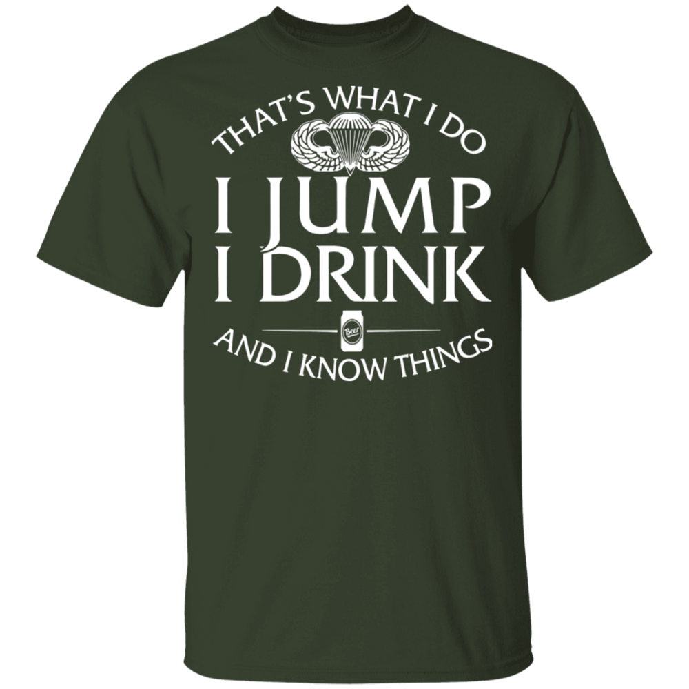 Basic Parachutist Badge I Jump Drink Shirt