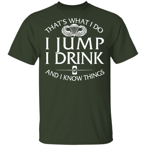 Basic Parachutist Badge I Jump Drink Shirt