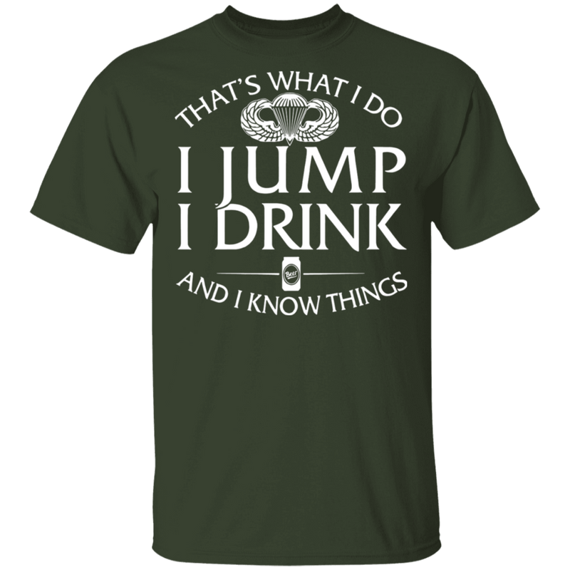 Basic Parachutist Badge I Jump Drink Shirt
