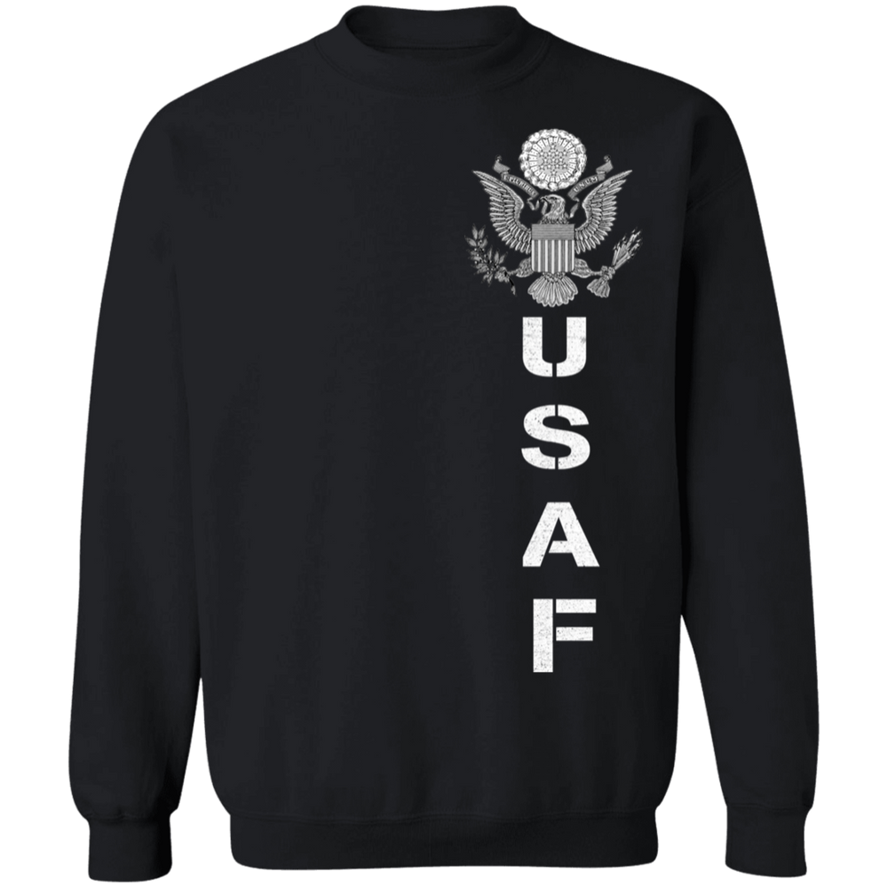 USAF LOGO ON LEFT SHIRT