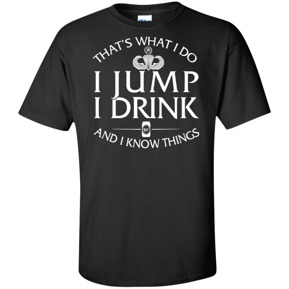 Master Parachutist Badge I Jump Drink Shirt