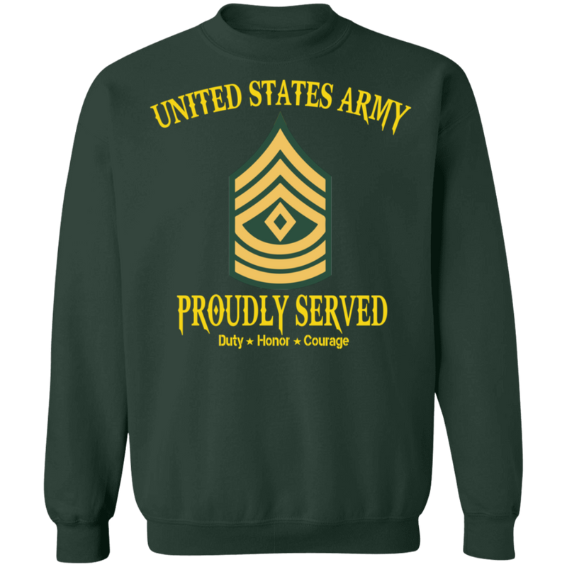 US ARMY PROUDLY SERVED E8 SHIRT