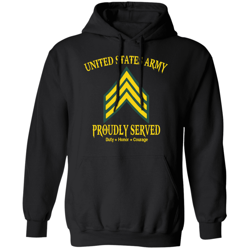 US ARMY PROUDLY SERVED E5 SHIRT