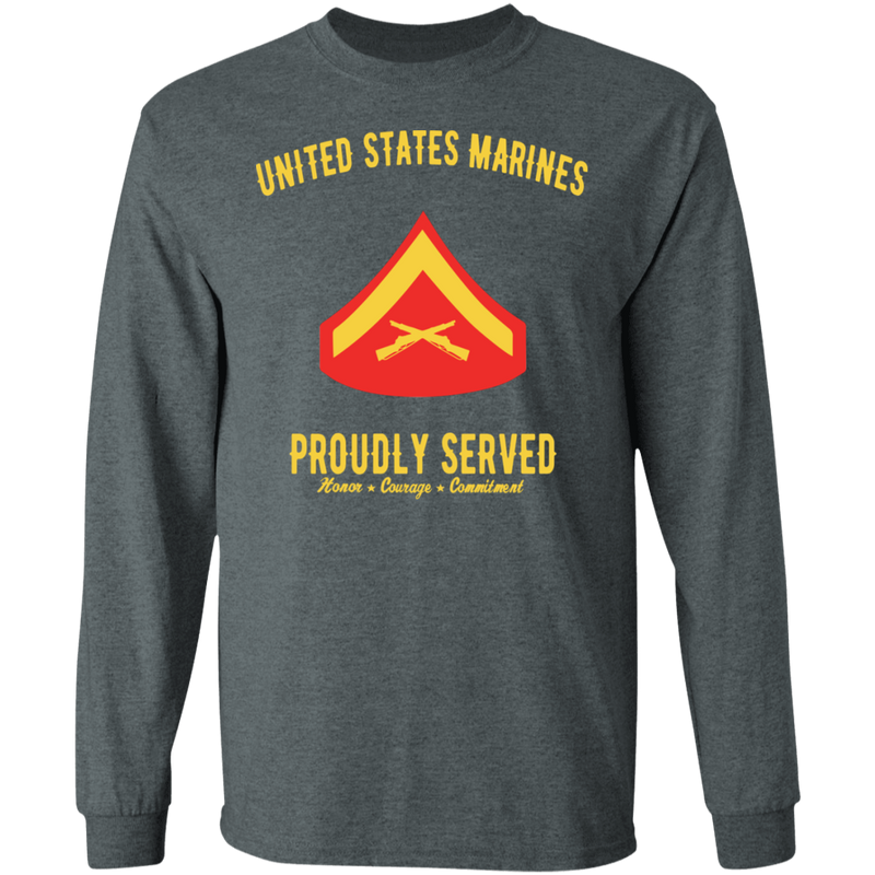 USMC CORPORAL E-3 PROUDLY SERVED SHIRT