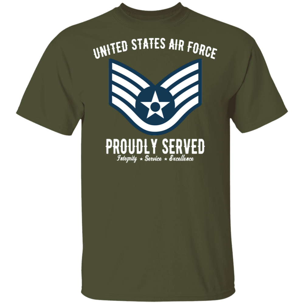 AIR FORCE PROUDLY SERVED E5 SHIRT