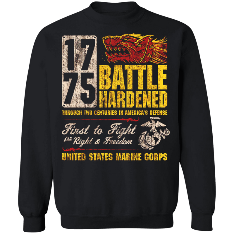 1775 BATTLE HARDENED US MARINES CORPS SHIRT