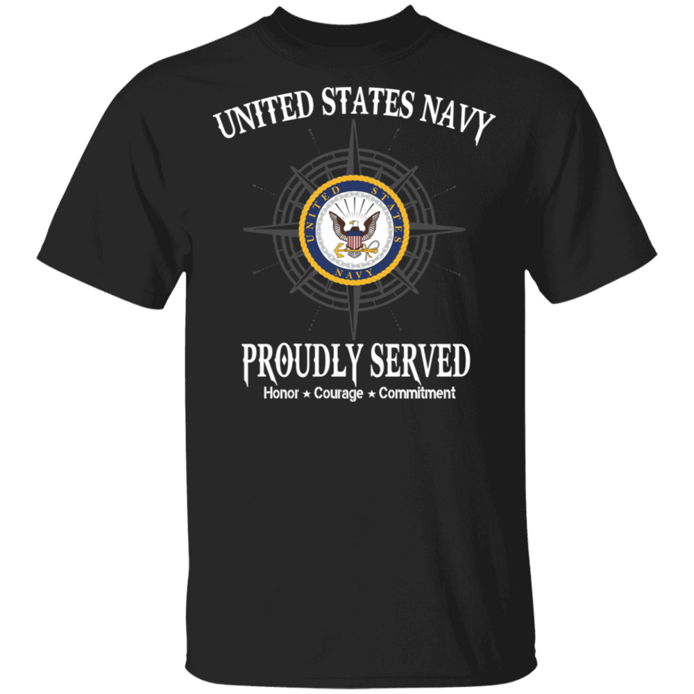 USN PROUDLY SERVED NAVY LOGO SHIRT