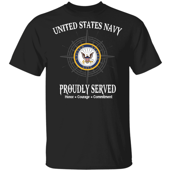 USN PROUDLY SERVED NAVY LOGO SHIRT