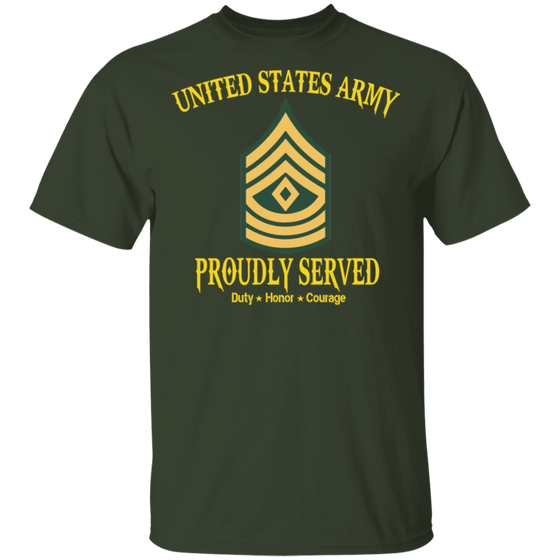 US ARMY PROUDLY SERVED E8 SHIRT
