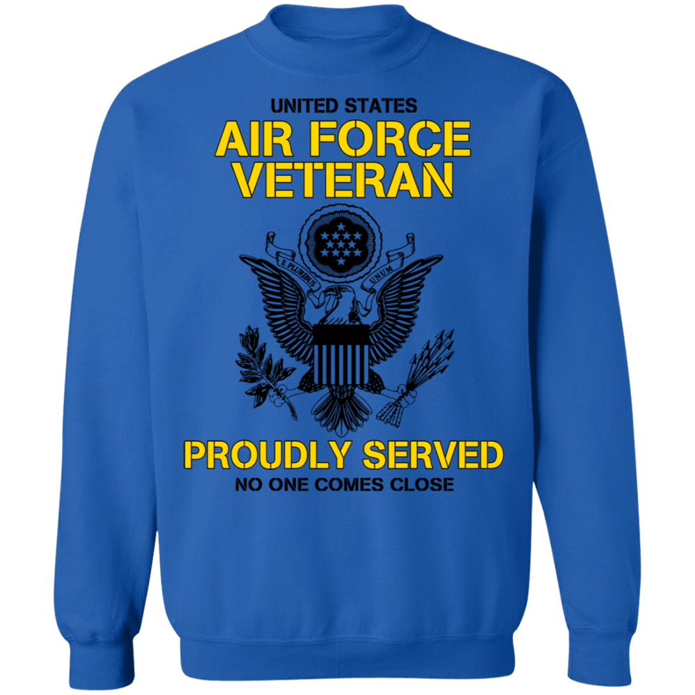 US AIR FORCE PROUDLY SERVED NO ONE COMES CLOSE GT SHIRT