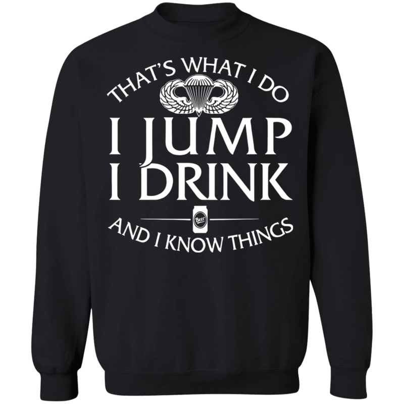 Basic Parachutist Badge I Jump Drink Shirt