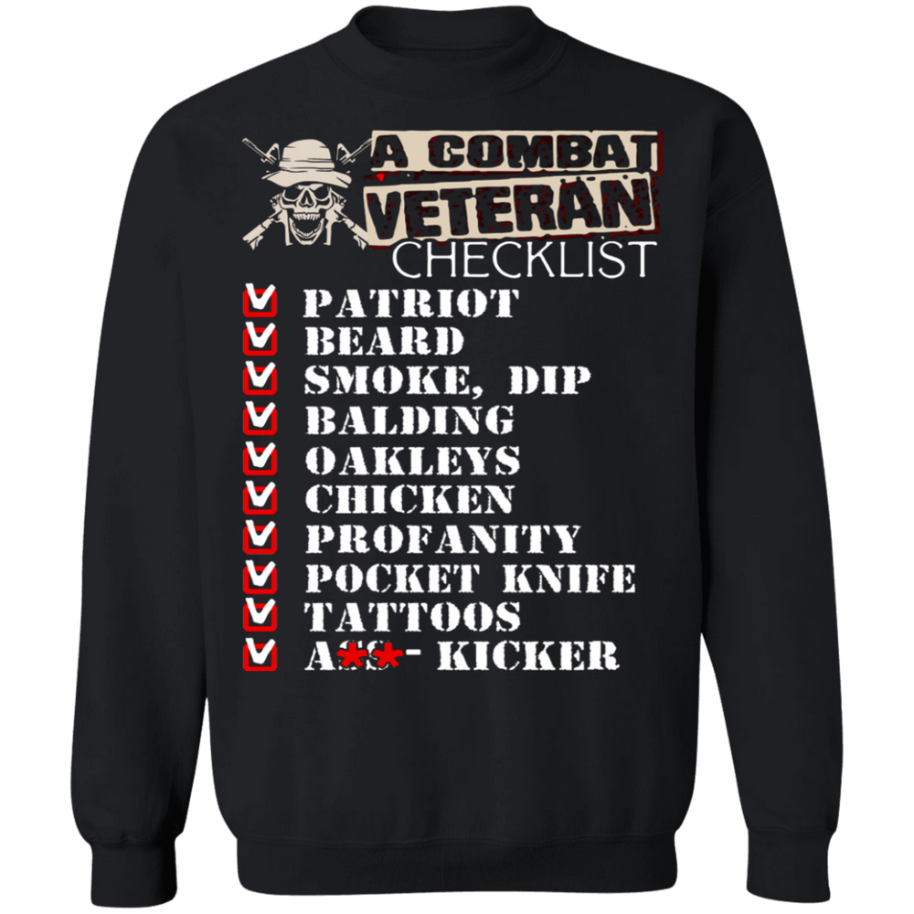 A COMBAT VETERAN CHECKLIST SHIRT