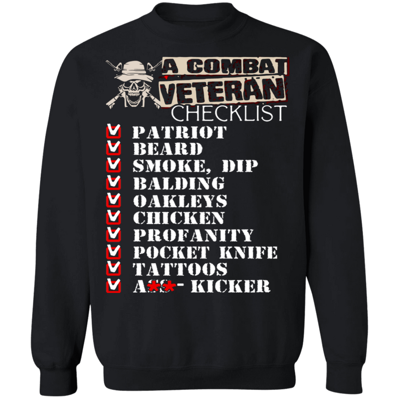A COMBAT VETERAN CHECKLIST SHIRT