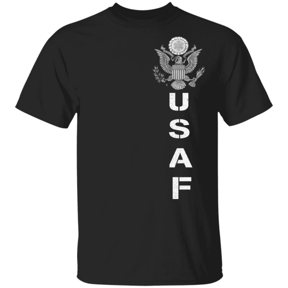 USAF LOGO ON LEFT SHIRT