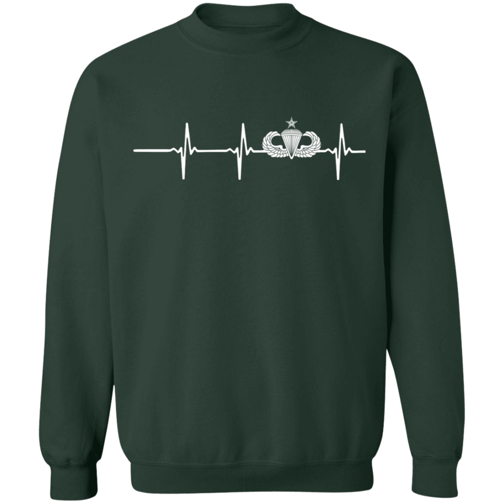 Senior Parachutist Badge Heartbeat Shirt