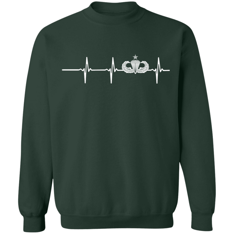 Senior Parachutist Badge Heartbeat Shirt