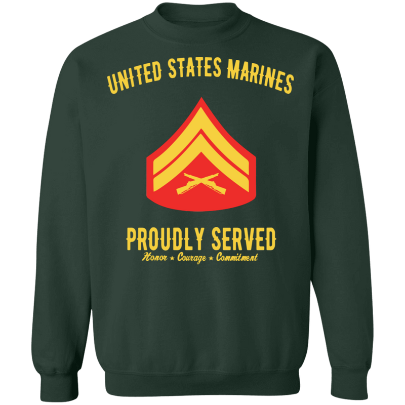 US MARINES E4 CPL PROUDLY SERVED SHIRT
