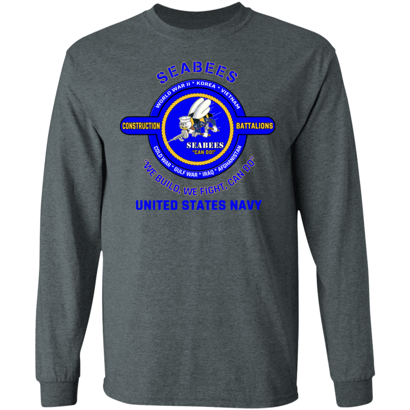 USN SEABEES WE FIGHT WE BUILD CAN DO SHIRT