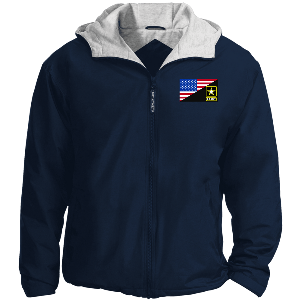USA FLAG WITH ARMY STAR LOGO EMBROIDERED WINDSHIRT JACKET POLO
