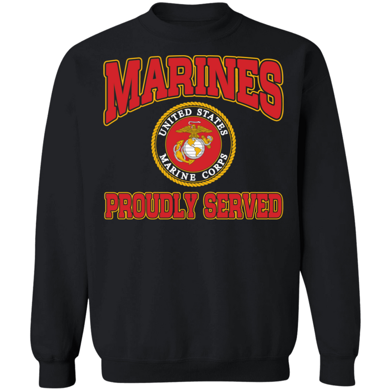 MARINES PROUDLY SERVED LOGO SHIRT