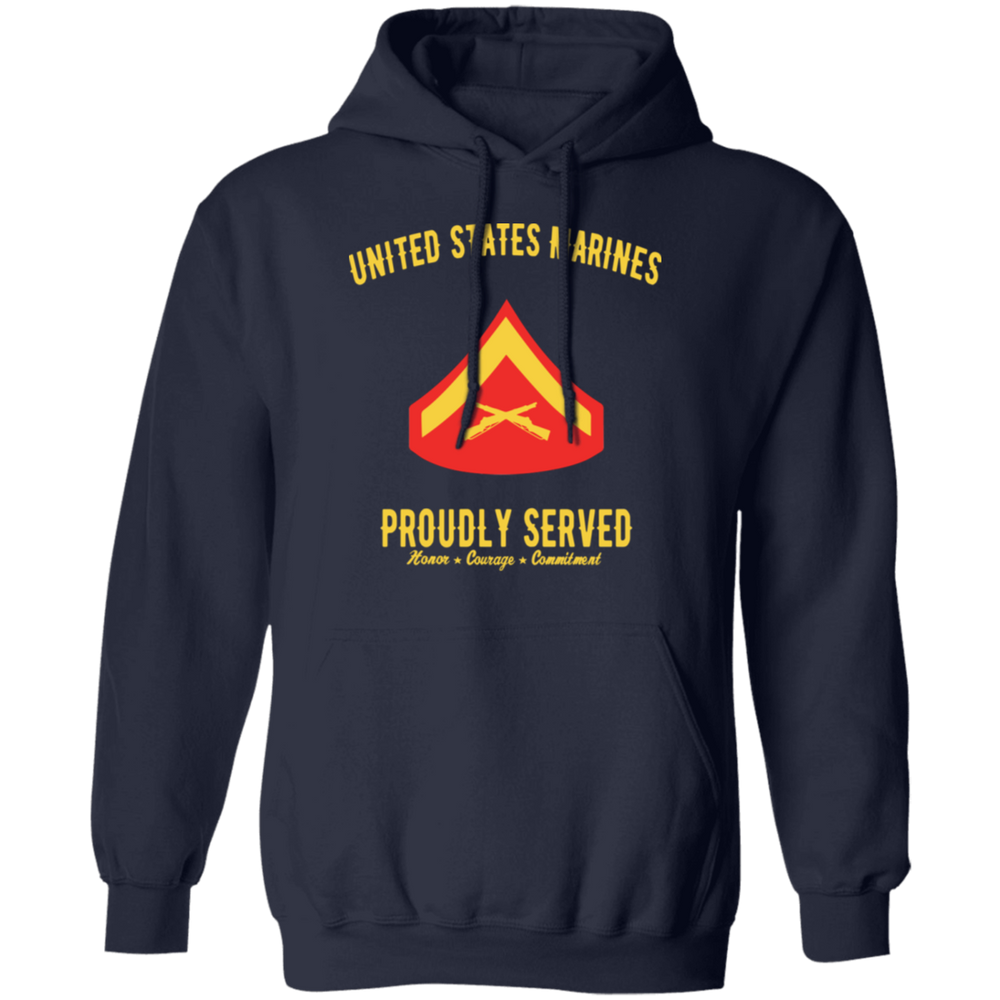 USMC CORPORAL E-3 PROUDLY SERVED SHIRT