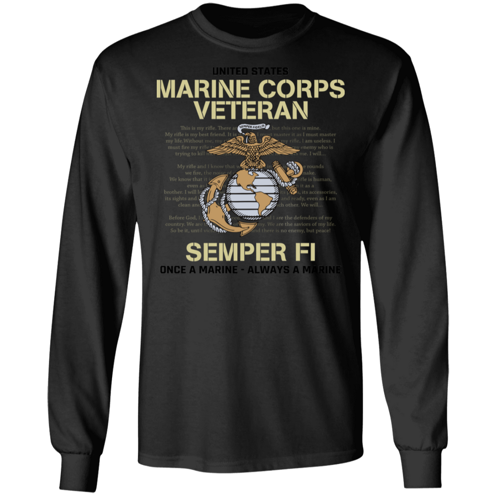 USMC SEMPER FI ONCE A MARINE ALWAYS A MARINE SHIRT