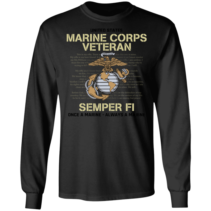 USMC SEMPER FI ONCE A MARINE ALWAYS A MARINE SHIRT