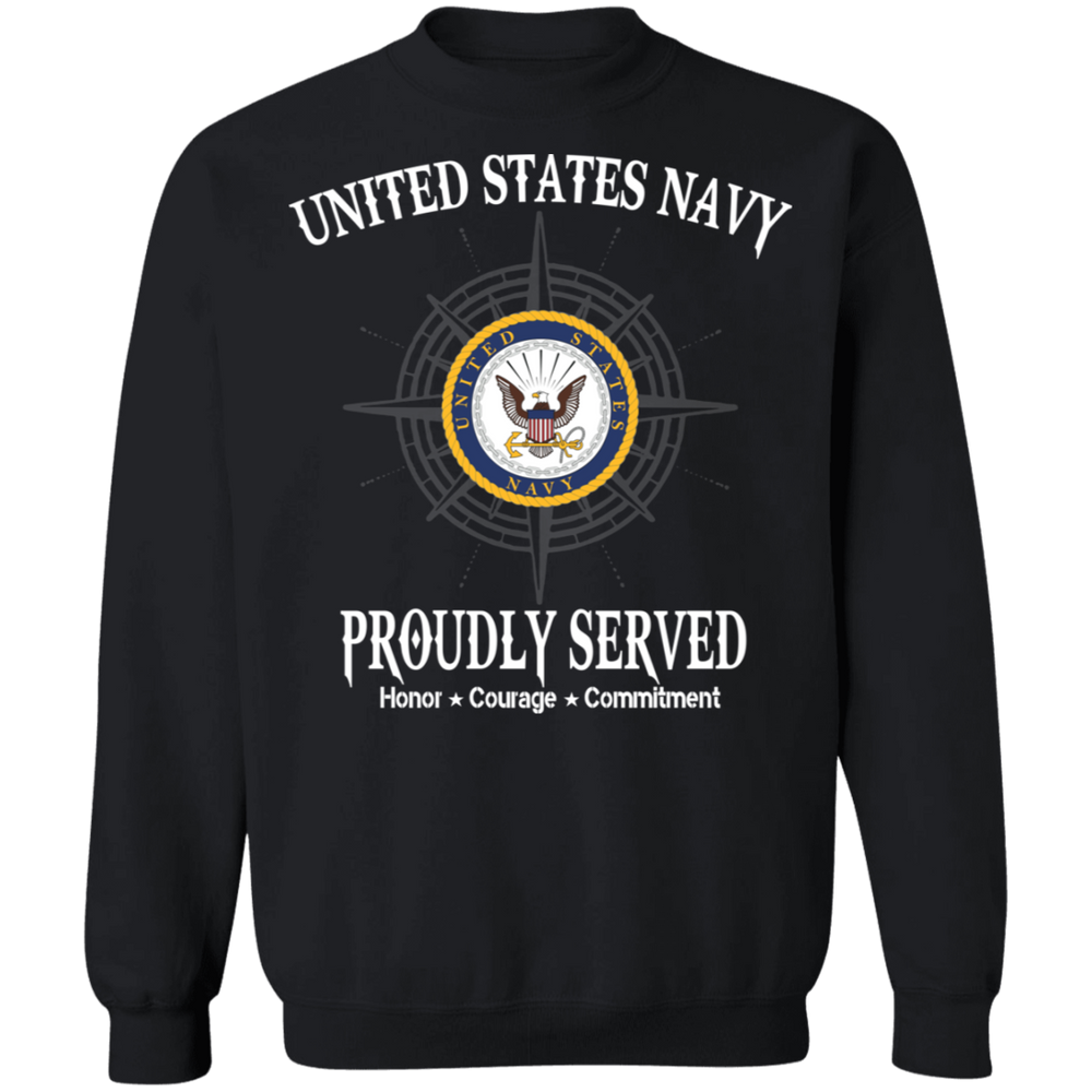 USN PROUDLY SERVED NAVY LOGO SHIRT