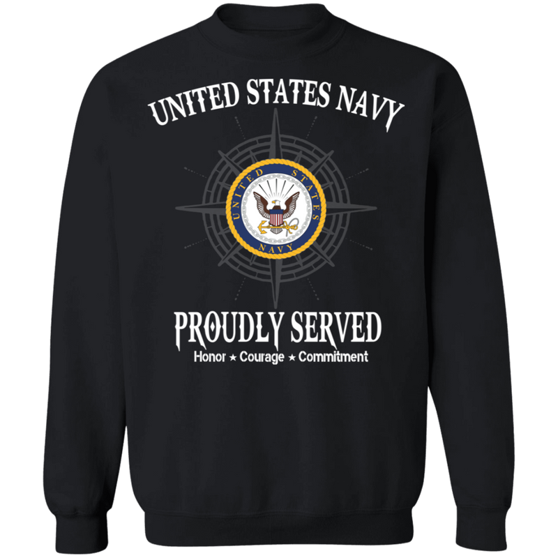 USN PROUDLY SERVED NAVY LOGO SHIRT