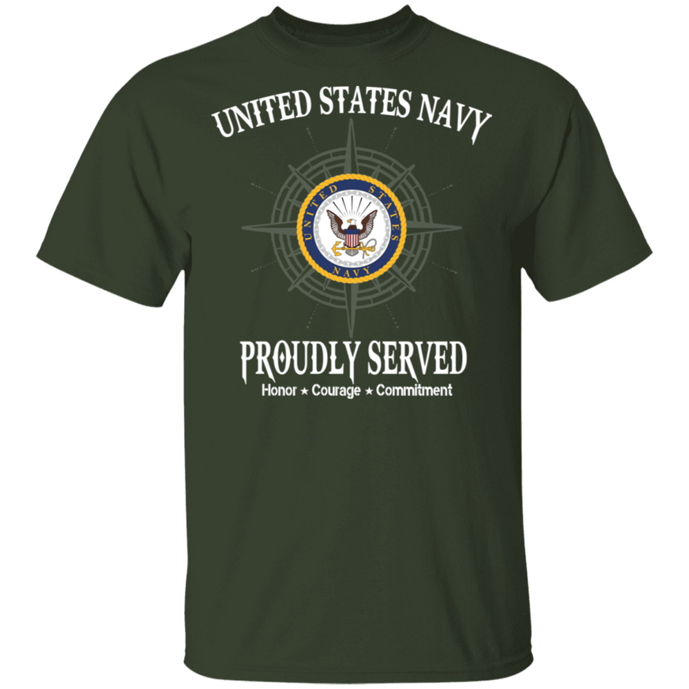 USN PROUDLY SERVED NAVY LOGO SHIRT