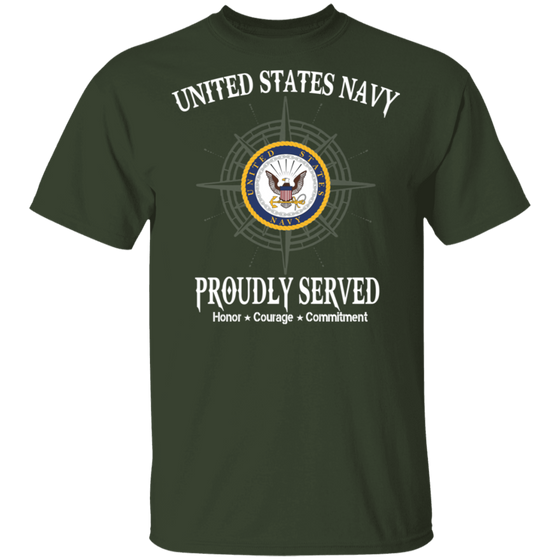 USN PROUDLY SERVED NAVY LOGO SHIRT