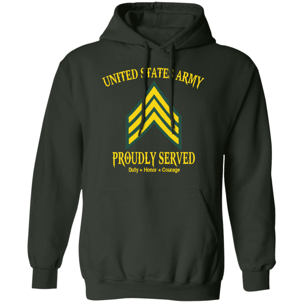 US ARMY PROUDLY SERVED E5 SHIRT