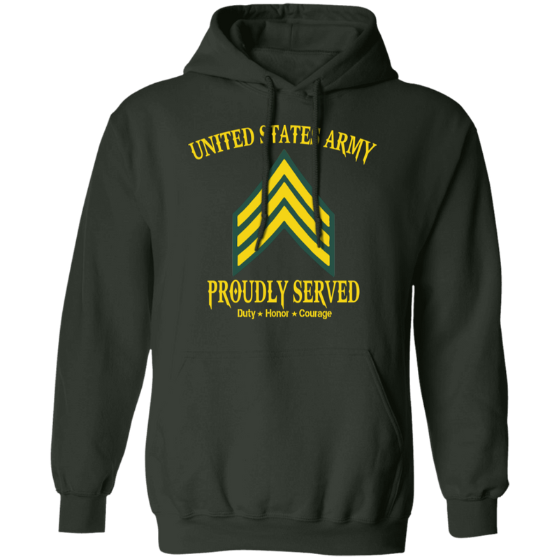 US ARMY PROUDLY SERVED E5 SHIRT