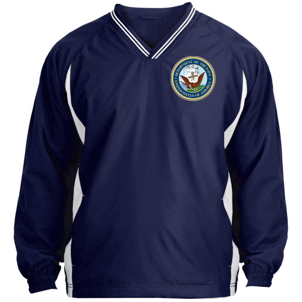 DEPT OF NAVY LOGO EMBROIDERED WINDSHIRT JACKET POLO