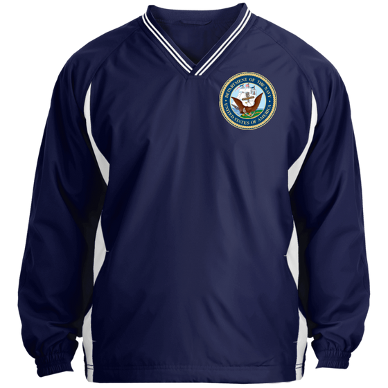 DEPT OF NAVY LOGO EMBROIDERED WINDSHIRT JACKET POLO